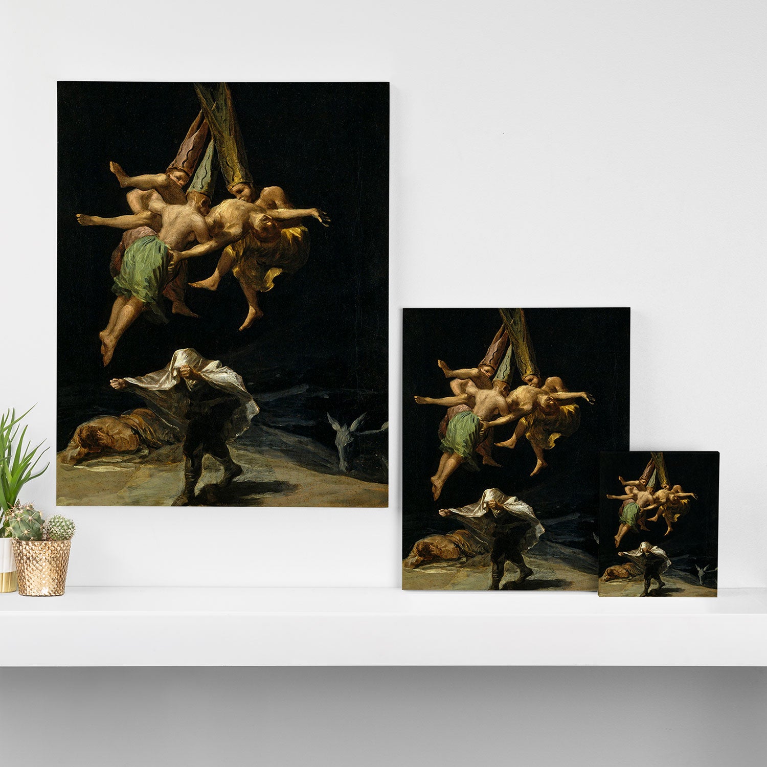Francisco Goya "Witches' Flight also known as Witches in Flight or Witch" Canvas Print Gallery Image 3