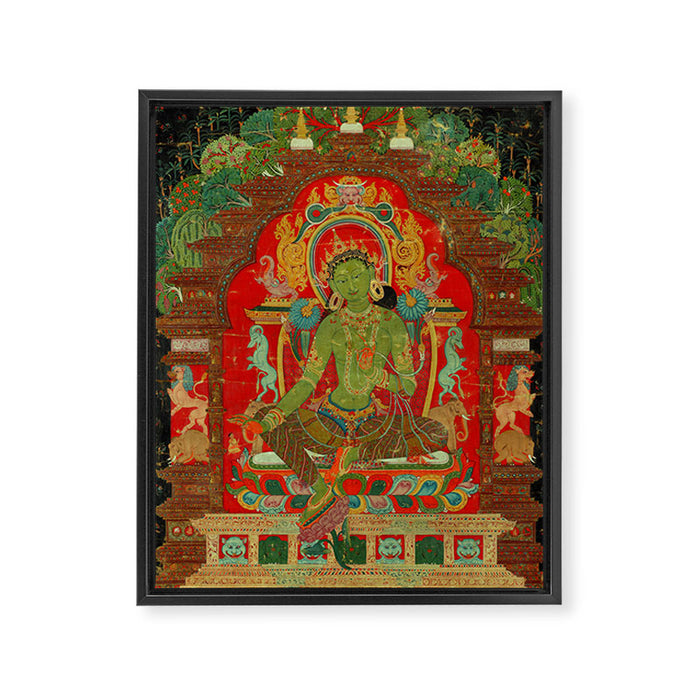 Green Tara, Tibet, 13th century Framed Canvas Print Gallery Image 1