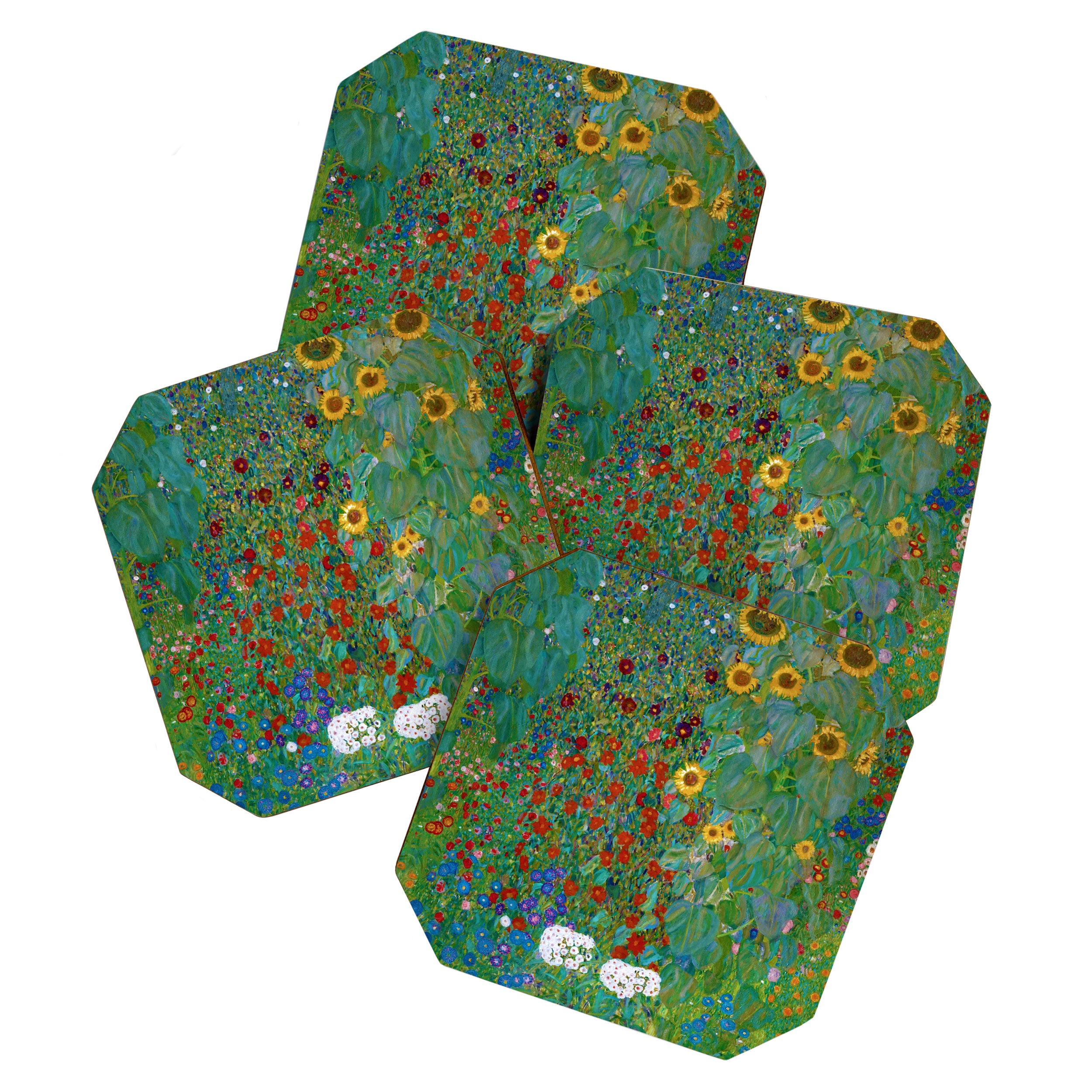 Gustav Klimt "Farm Garden with Sunflowers" Coaster Gallery Image 1