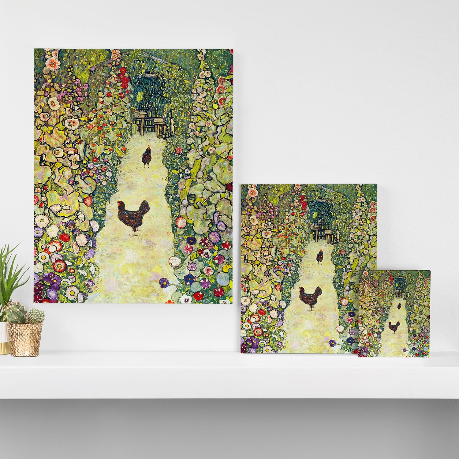 Gustav Klimt "Garden Path with Chickens" Canvas Print Gallery Image 3