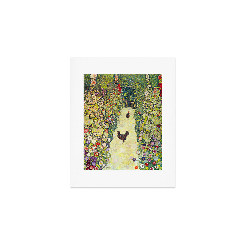 Gustav Klimt "Garden Path with Chickens" Art Print Gallery Image 1