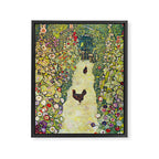 Gustav Klimt "Garden Path with Chickens" Framed Canvas Print Gallery Image 8