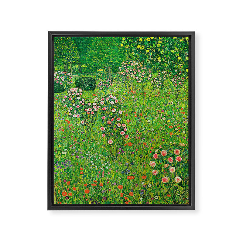 Gustav Klimt "Orchard With Roses" Framed Canvas Print Gallery Image 8