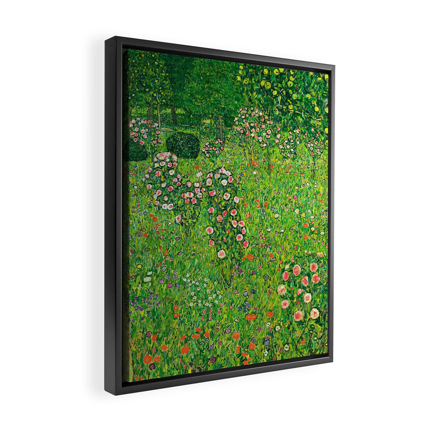 Gustav Klimt "Orchard With Roses" Framed Canvas Print Gallery Image 2