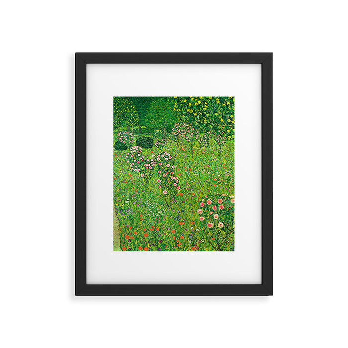 Gustav Klimt "Orchard With Roses" Framed Art Print Gallery Image 1