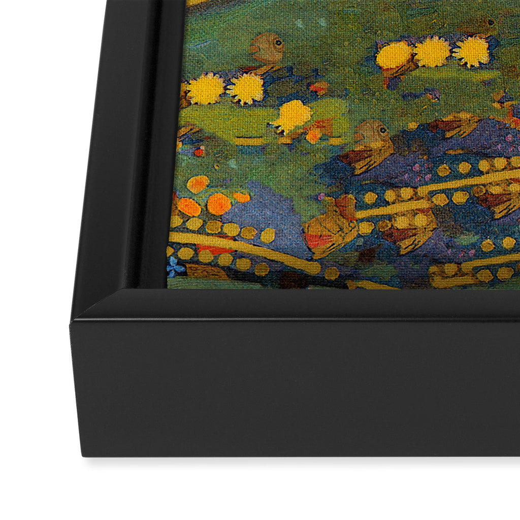 Gustav Klimt "Water Serpents" (detail) Framed Canvas Print Gallery Image 3