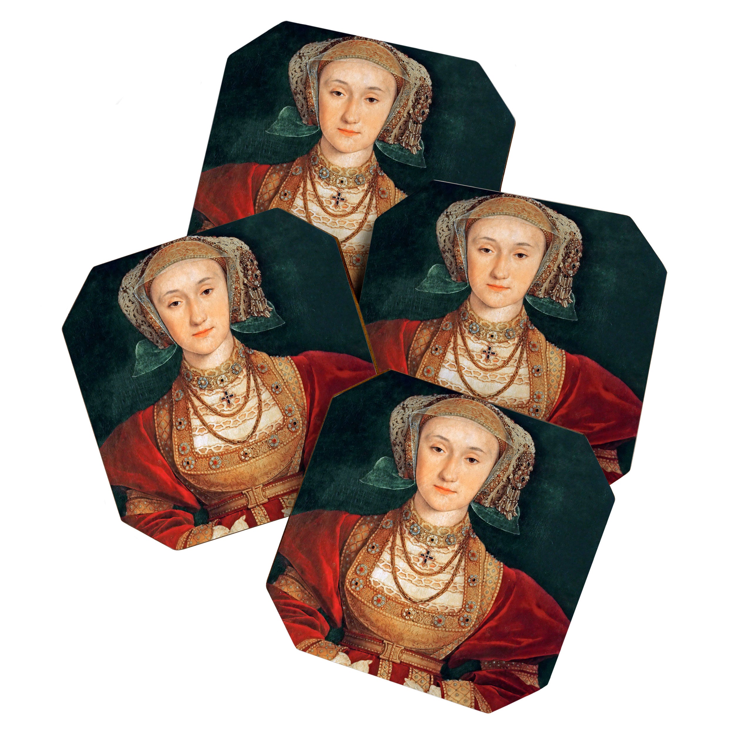 Hans Holbein the Younger "Anne of Cleves (1515-1557), fourth wife of King Henry VIII" Coaster Gallery Image 1