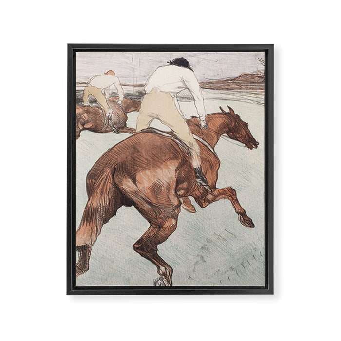Henri de Toulouse-Lautrec "Le Jockey" Framed Canvas Print Gallery Image 1
