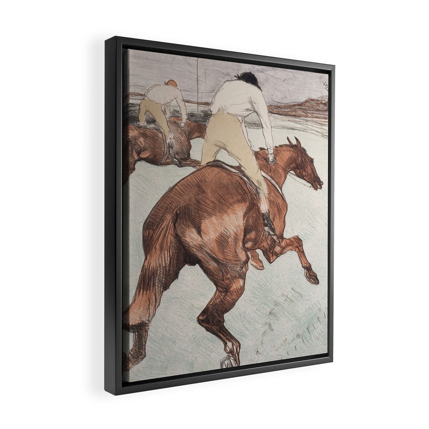 Henri de Toulouse-Lautrec "Le Jockey" Framed Canvas Print Gallery Image 2