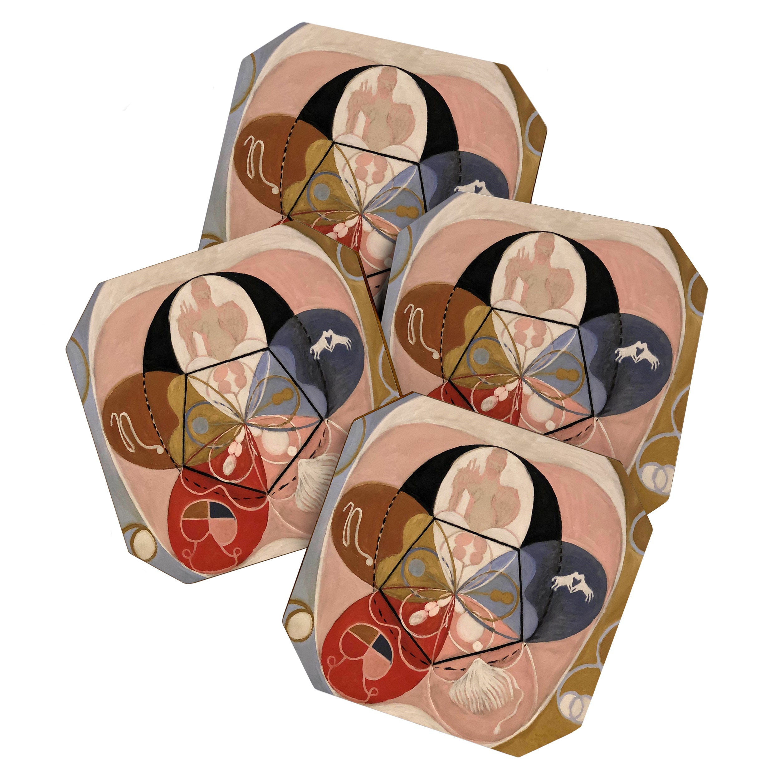 Hilma af Klint "Evolution, No. 14, Group VI" Coaster Gallery Image 1