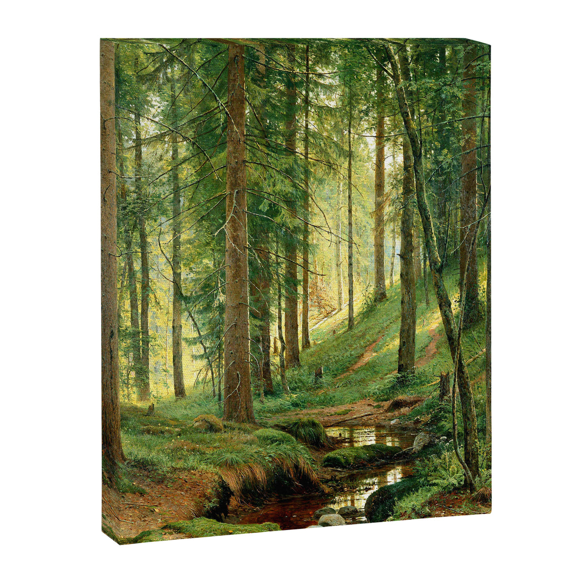Ivan Shishkin "Stream in the Forest (On the Hillside)" Canvas Print Gallery Image 6