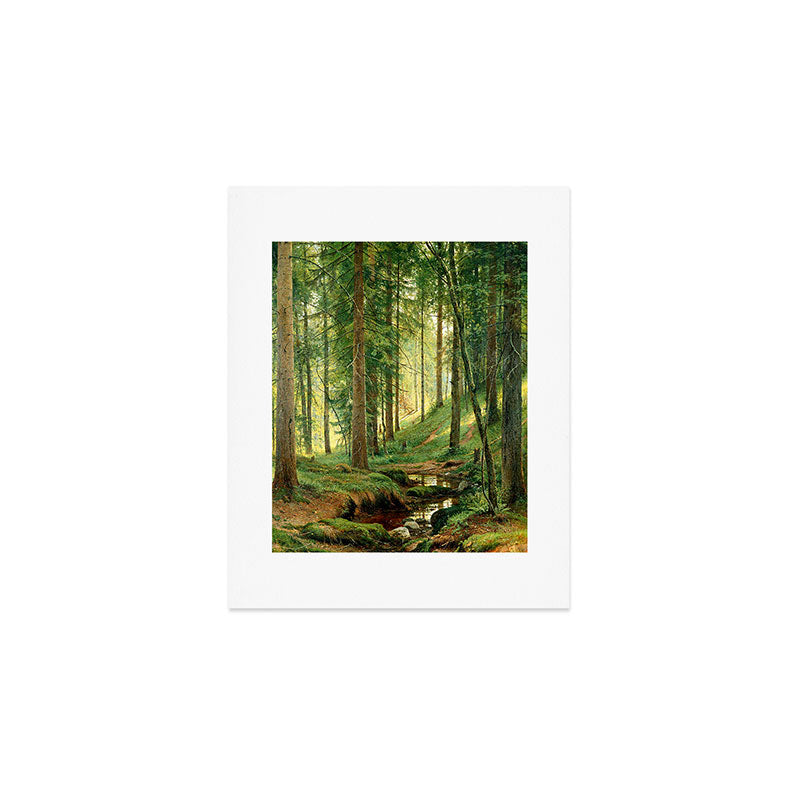 Ivan Shishkin "Stream in the Forest (On the Hillside)" Art Print Gallery Image 1
