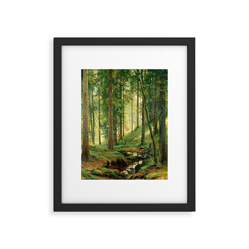 Ivan Shishkin "Stream in the Forest (On the Hillside)" Framed Art Print Gallery Image 5