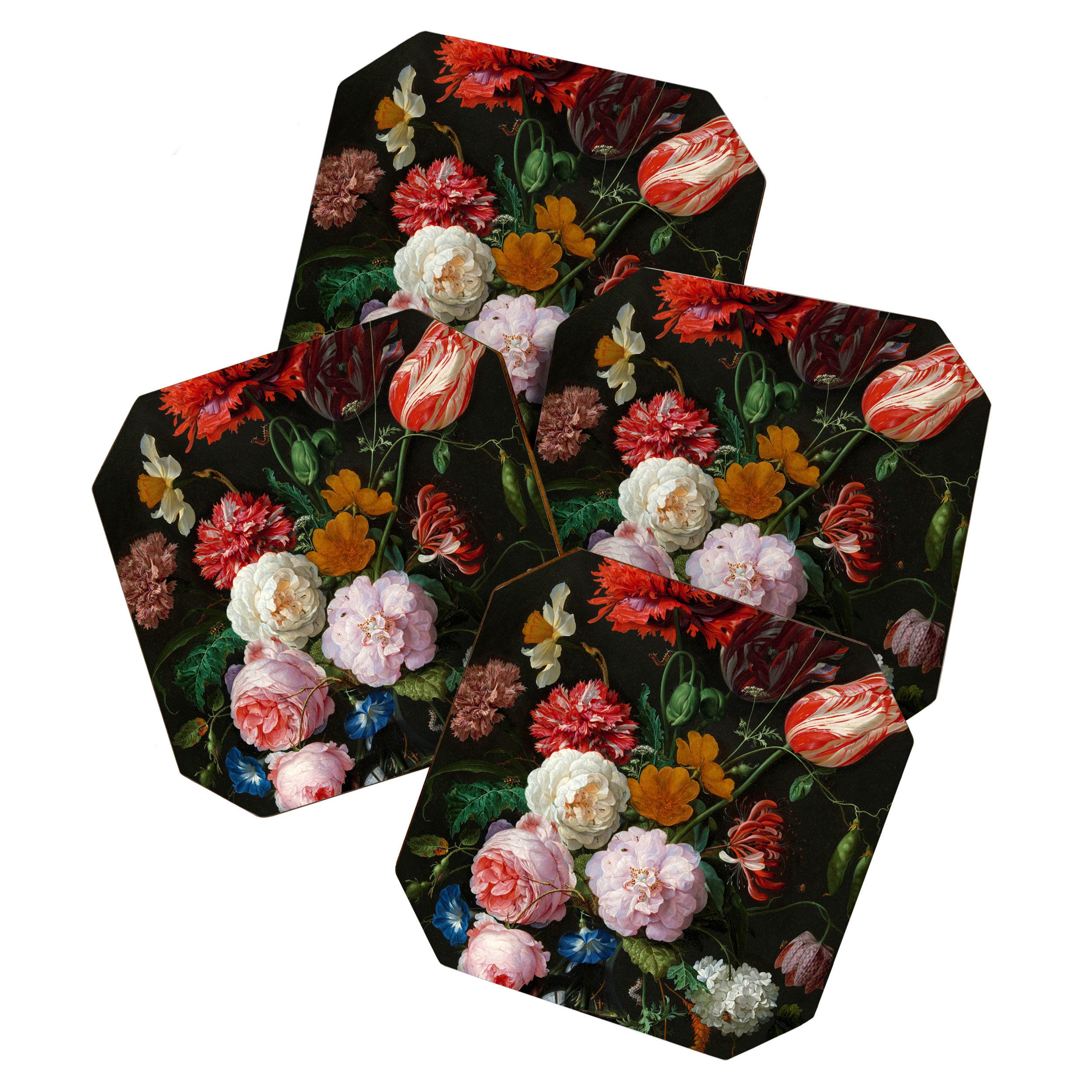 Jan Davidsz. de Heem "Still Life with Flowers in a Glass Vase" Coaster Gallery Image 1