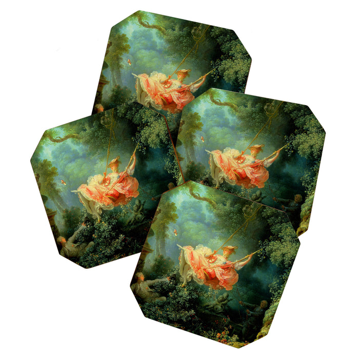 Jean-Honoré Fragonard "The Swing (L'Escarpolette)(The Happy Accidents of the Swing") Coaster Gallery Image 1