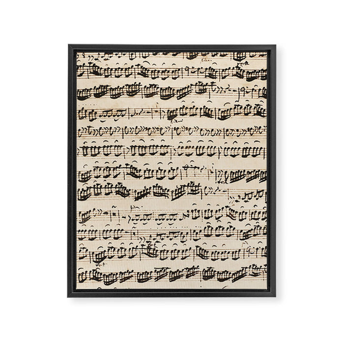 Johann Sebastian Bach (1685 - 1750) original music sheet Framed Canvas Print Gallery Image 1
