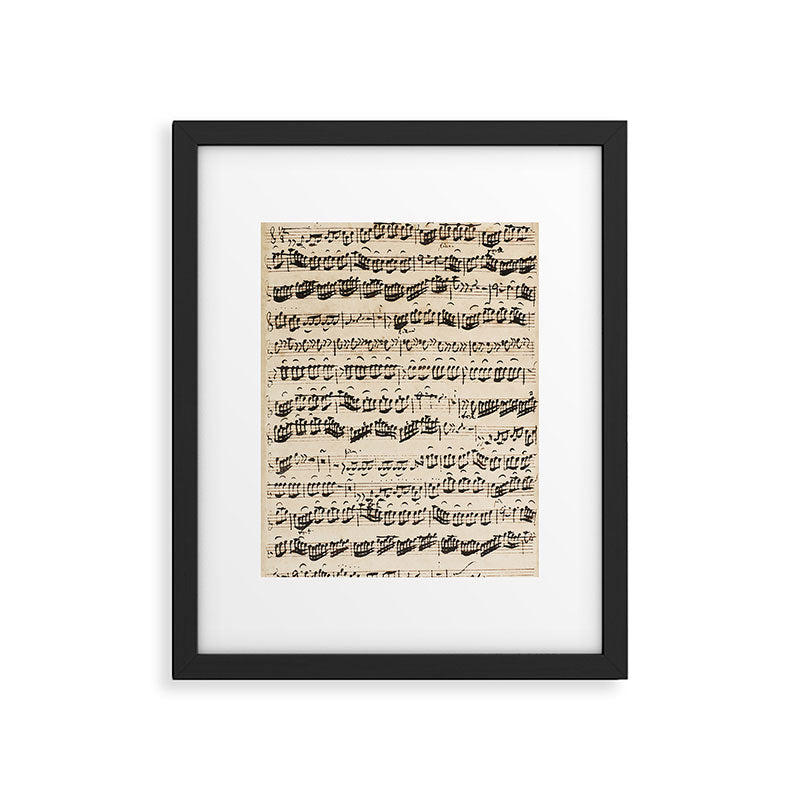 Johann Sebastian Bach (1685 - 1750) original music sheet Framed Art Print Gallery Image 5