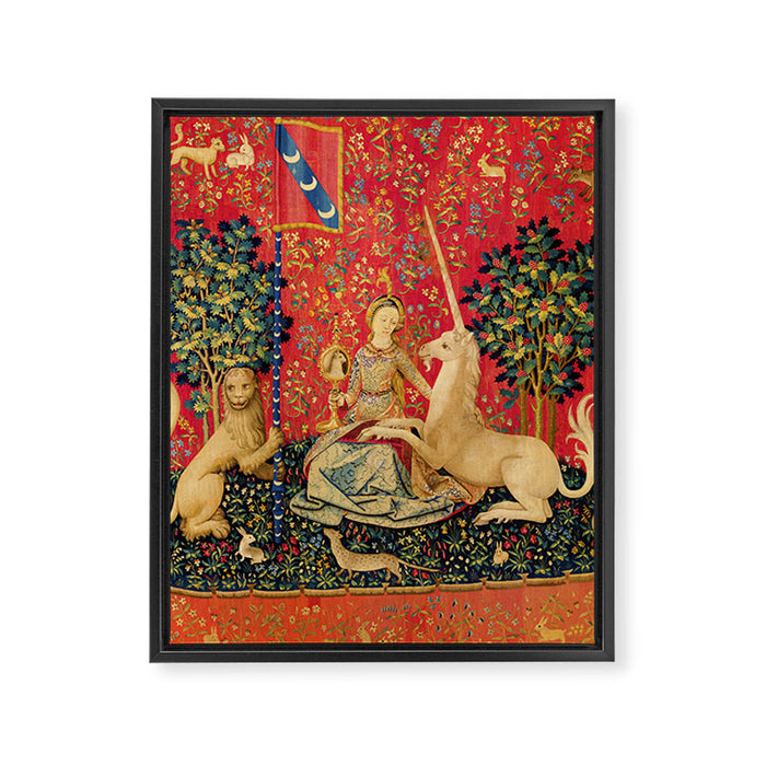Lady and the Unicorn - Sight Framed Canvas Print Gallery Image 1