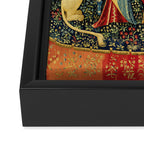 Lady and the Unicorn - Smell Framed Canvas Print Gallery Image 3