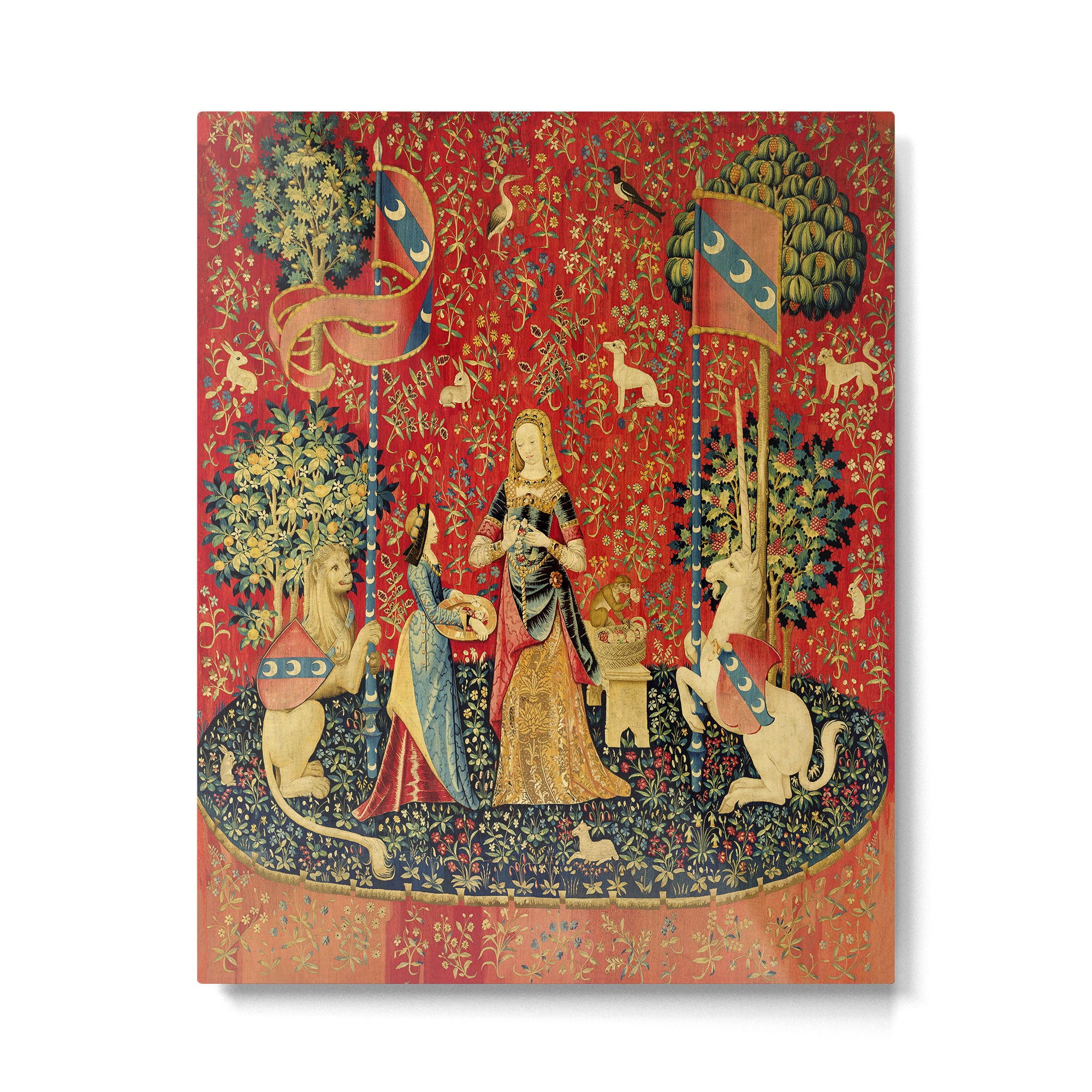 Lady and the Unicorn - Smell Metal Print Gallery Image 6