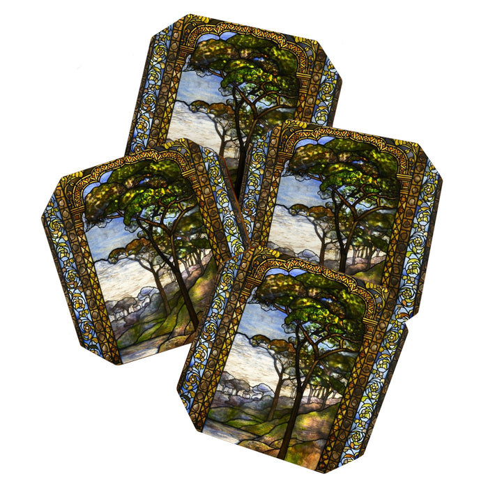 Louis Comfort Tiffany - Decorative stained glass 14. Coaster Gallery Image 1