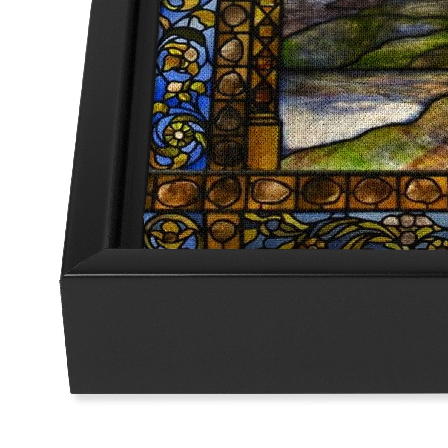Louis Comfort Tiffany - Decorative stained glass 14. Framed Canvas Print Gallery Image 3