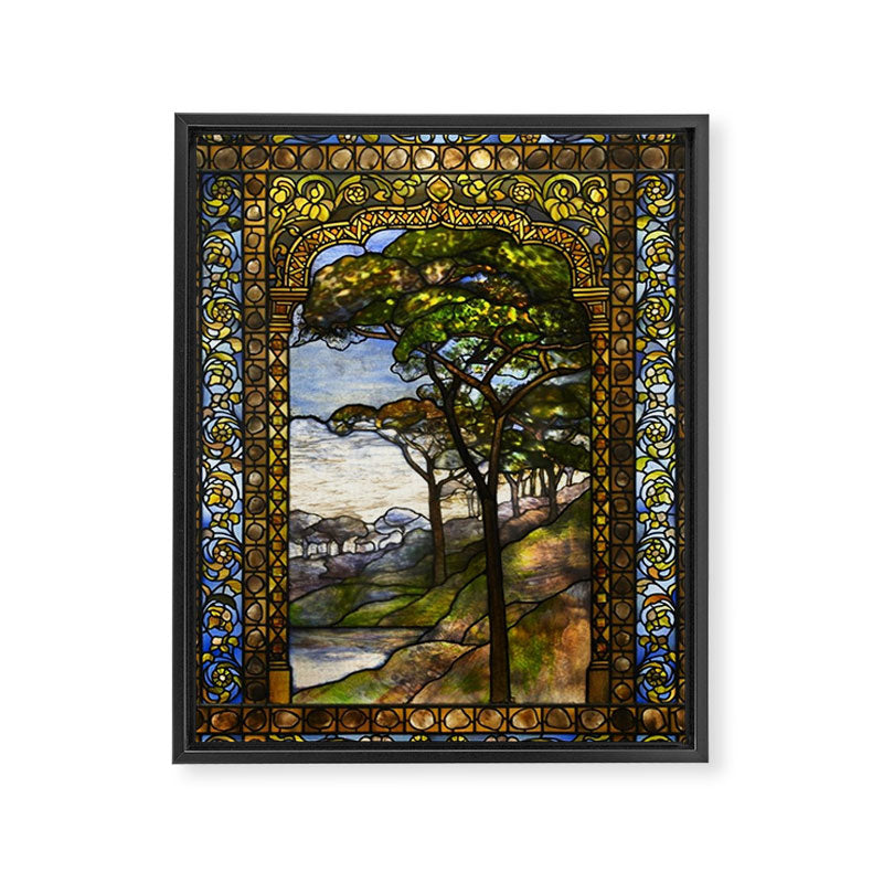Louis Comfort Tiffany - Decorative stained glass 14. Framed Canvas Print Gallery Image 6