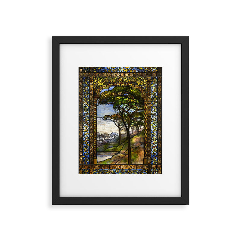 Louis Comfort Tiffany - Decorative stained glass 14. Framed Art Print Gallery Image 5