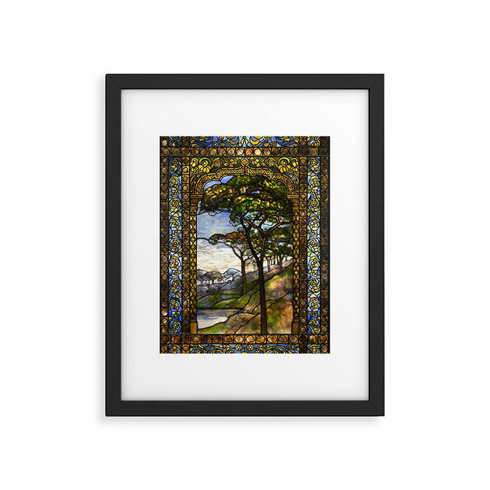 Louis Comfort Tiffany - Decorative stained glass 14. Framed Art Print Gallery Image 1