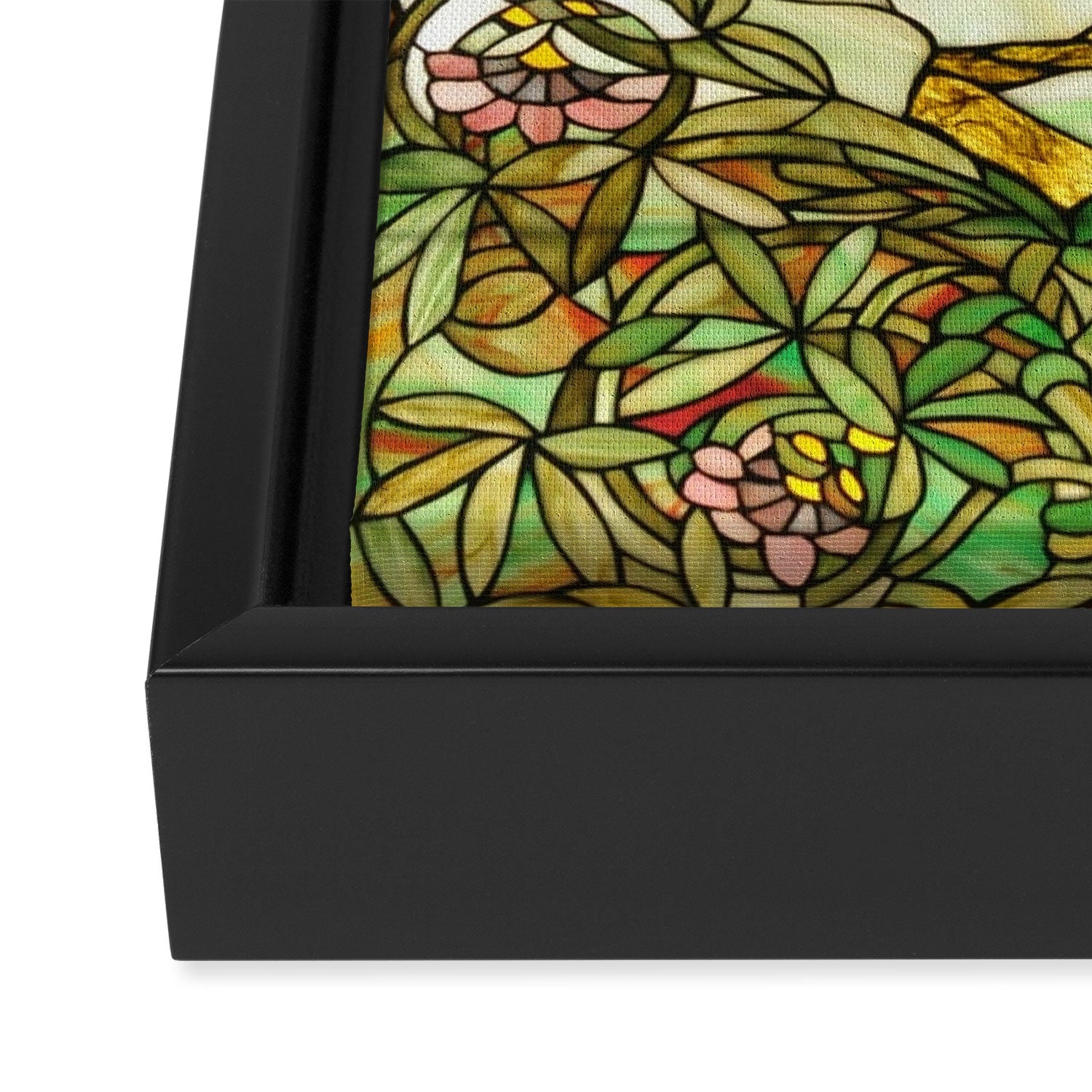 Louis Comfort Tiffany - Decorative stained glass 6. Framed Canvas Print Gallery Image 3
