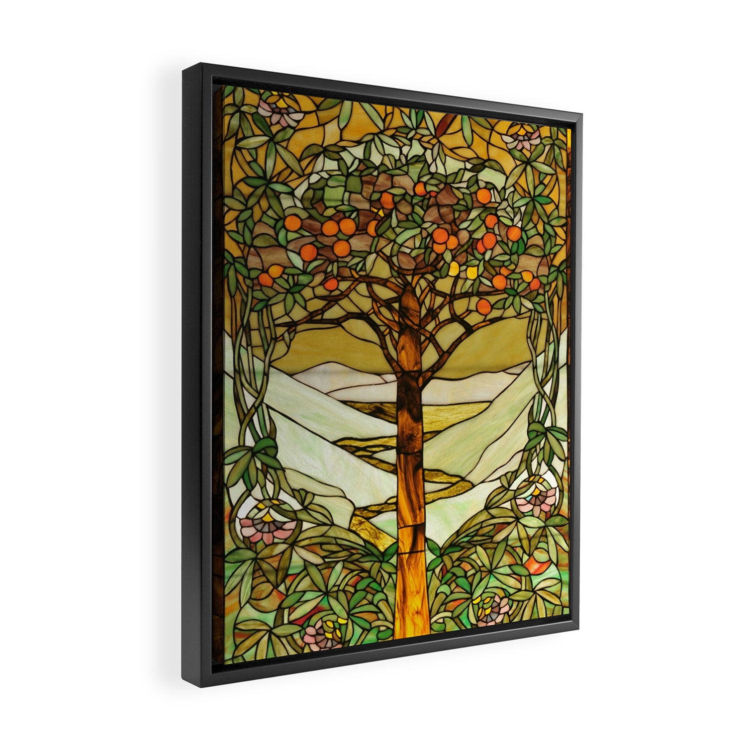 Louis Comfort Tiffany - Decorative stained glass 6. Framed Canvas Print Gallery Image 2