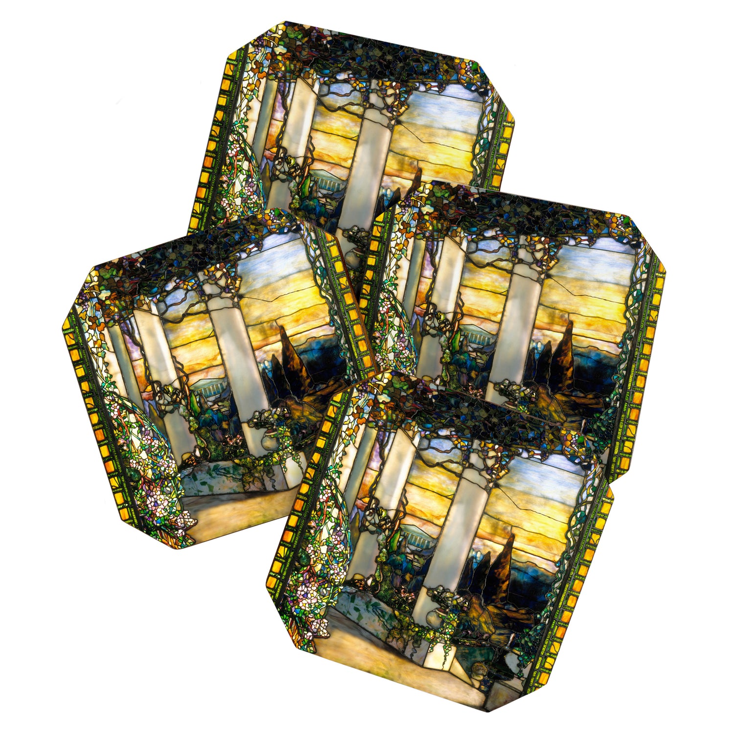 Louis Comfort Tiffany "Howell Hinds House Window" Coaster Gallery Image 1