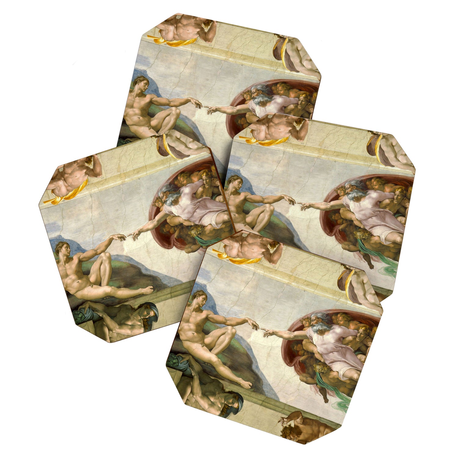Michelangelo Buonarroti "Creation of Adam" (1) Coaster Gallery Image 1