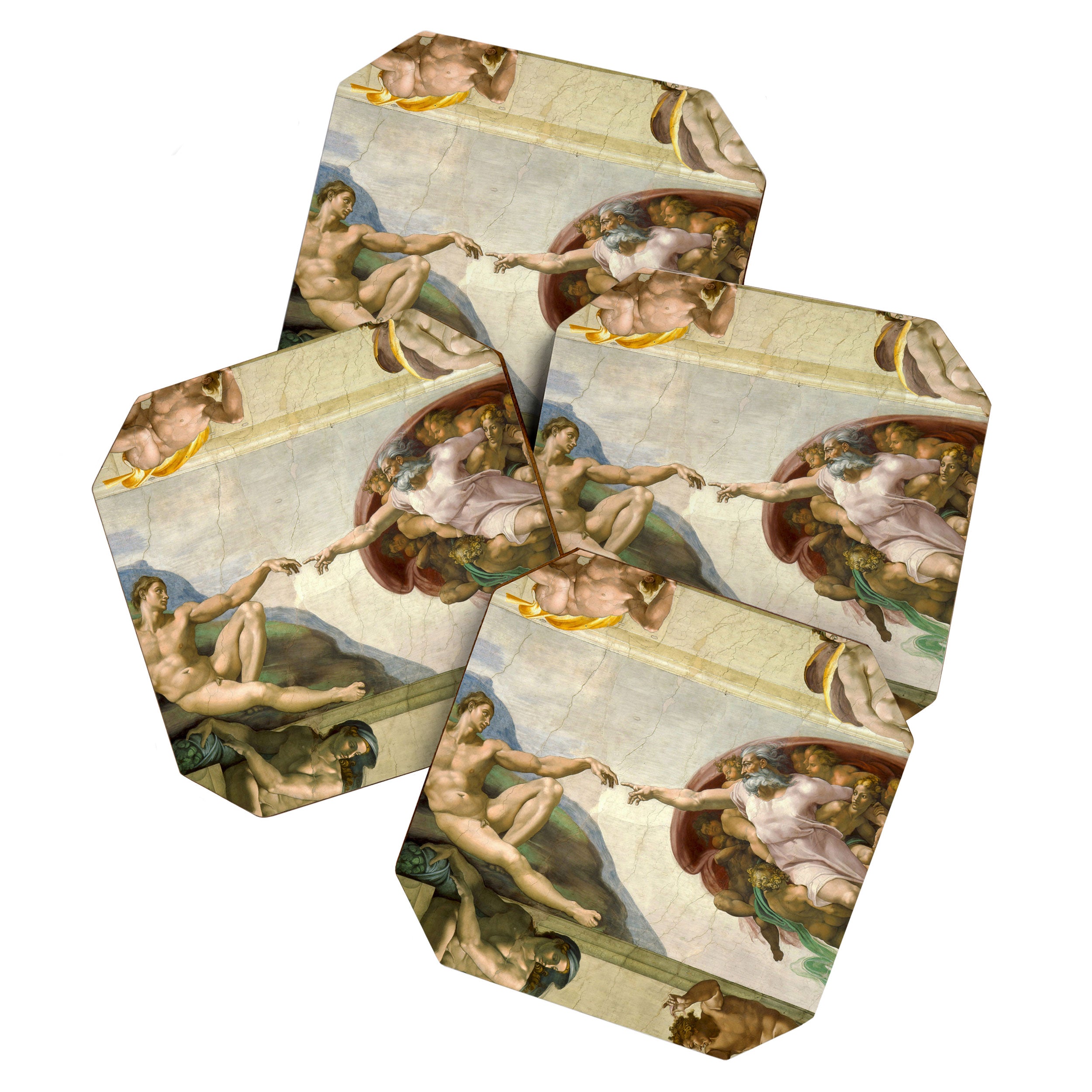 Michelangelo Buonarroti "Creation of Adam" (1) Coaster Gallery Image 1