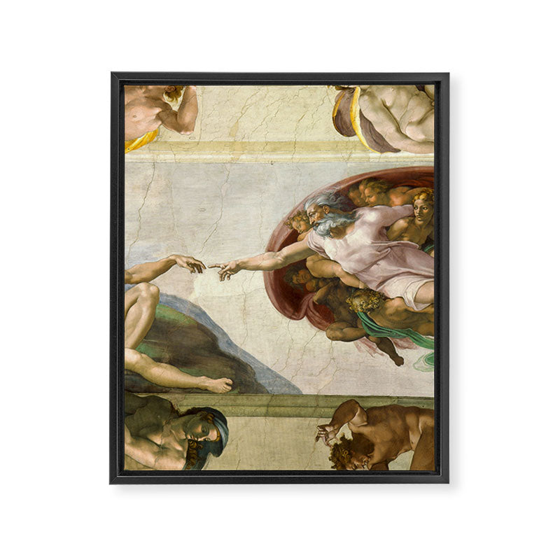 Michelangelo Buonarroti "Creation of Adam" (1) Framed Canvas Print Gallery Image 6