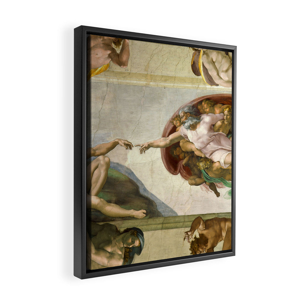 Michelangelo Buonarroti "Creation of Adam" (1) Framed Canvas Print Gallery Image 2