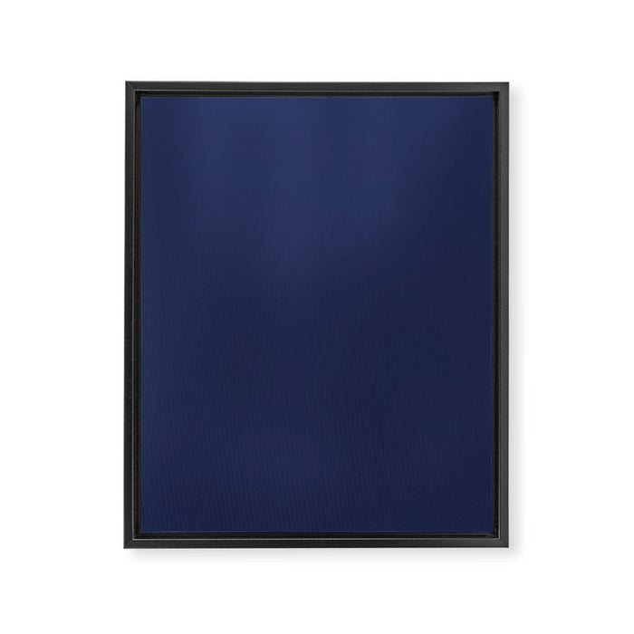 Navy Framed Canvas Print Gallery Image 1