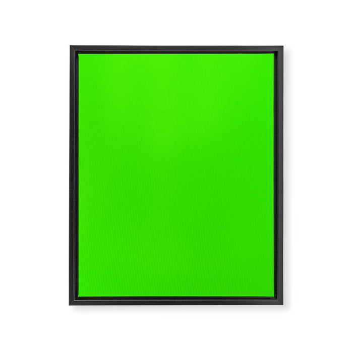 Neon Green Framed Canvas Print Gallery Image 1