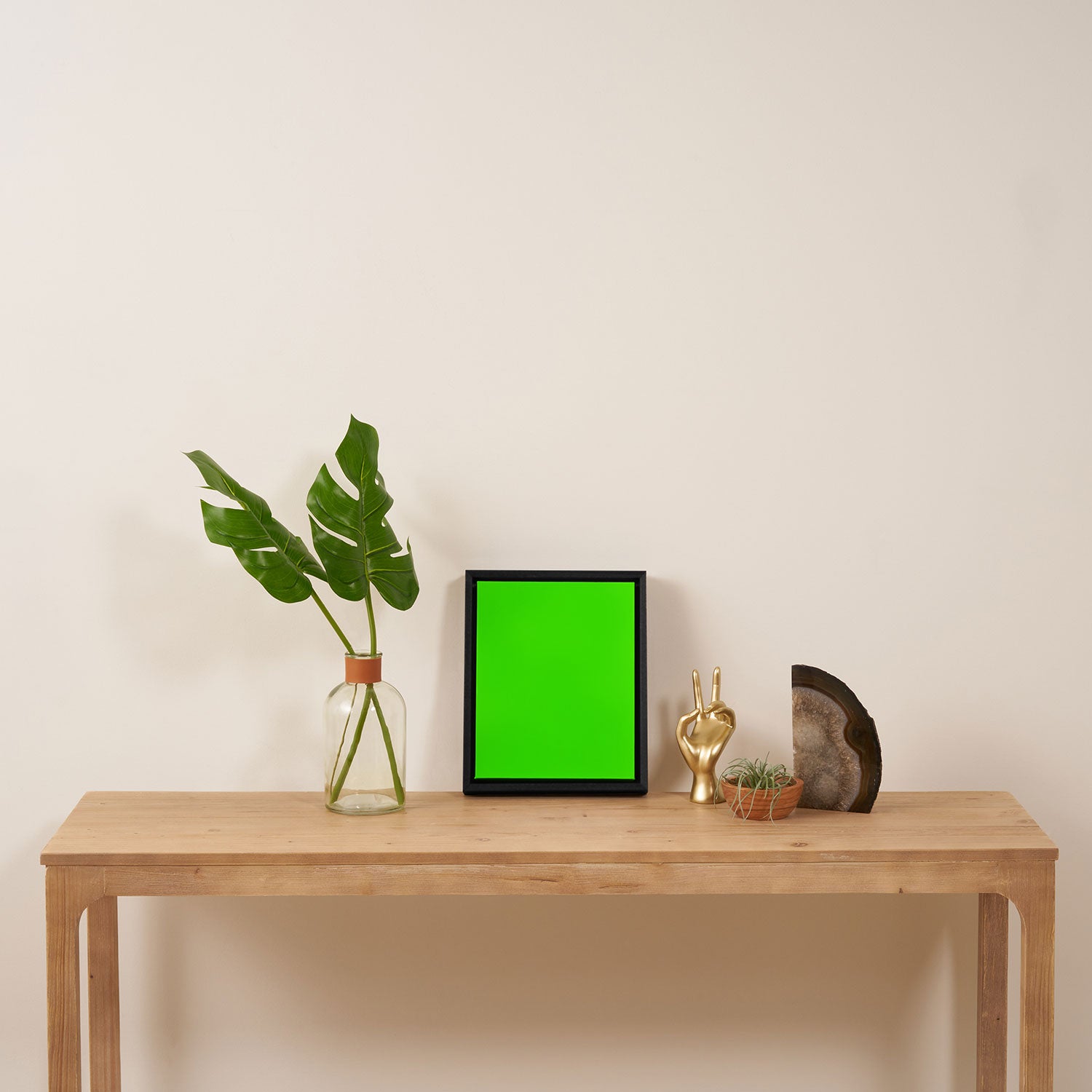 Neon Green Framed Canvas Print Gallery Image 4