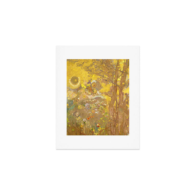 Odilon Redon "Trees on a yellow Background" Art Print Gallery Image 1