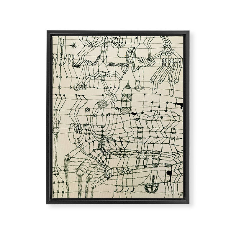 Paul Klee "Drawing Knotted in the Manner of a Net" Framed Canvas Print Gallery Image 6