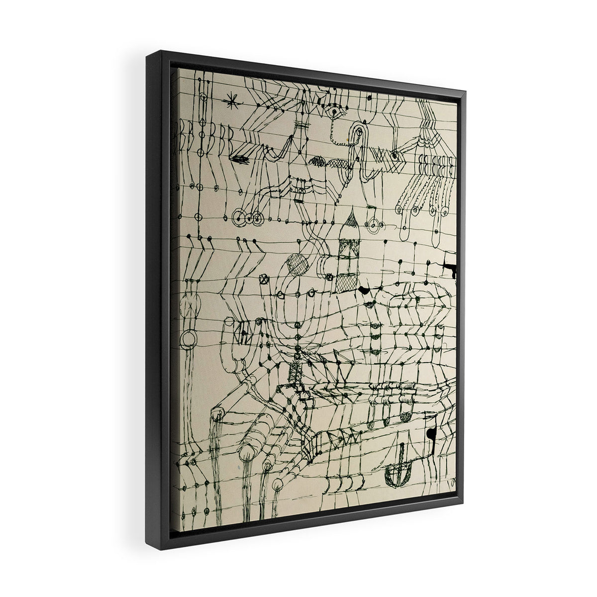 Paul Klee "Drawing Knotted in the Manner of a Net" Framed Canvas Print Gallery Image 2