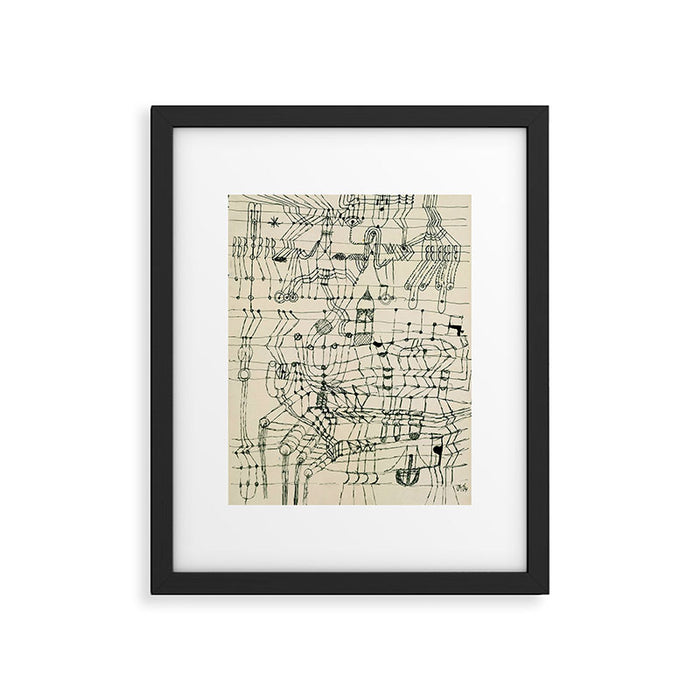 Paul Klee "Drawing Knotted in the Manner of a Net" Framed Art Print Gallery Image 1