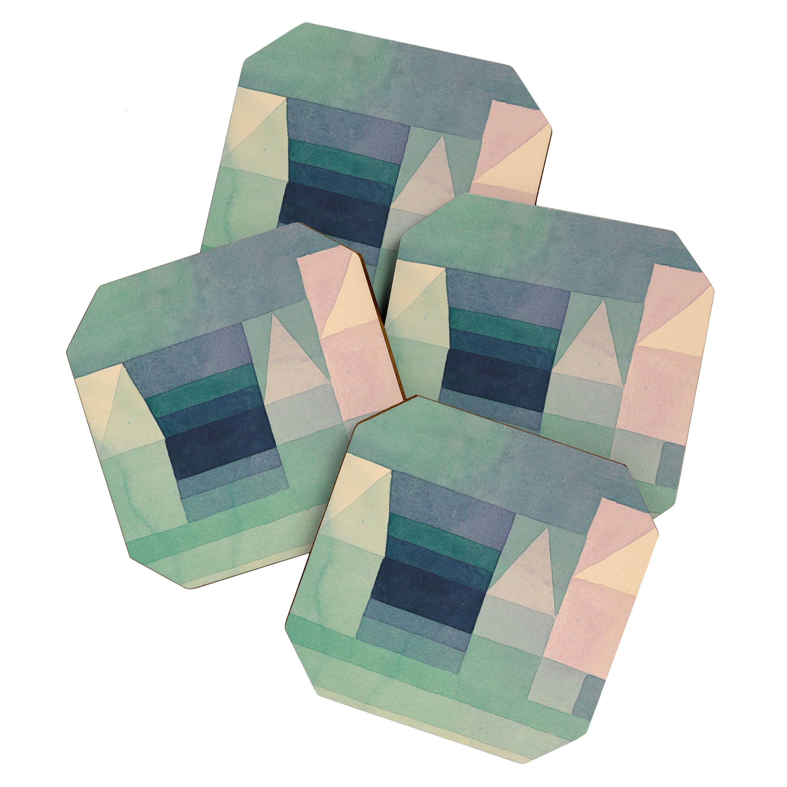Paul Klee "Three Houses 1922" Coaster Gallery Image 1