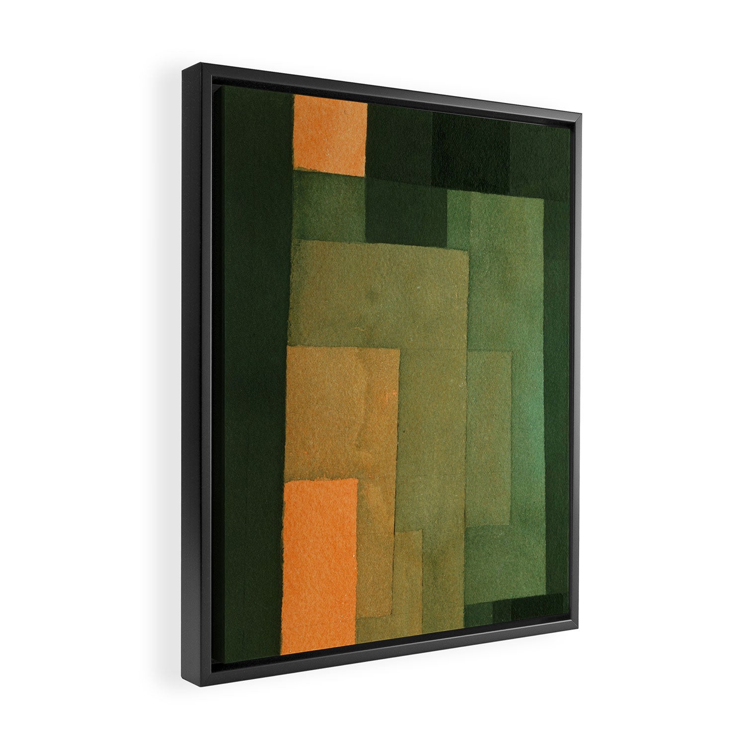 Paul Klee "Tower in Orange and Green 1922" Framed Canvas Print Gallery Image 2