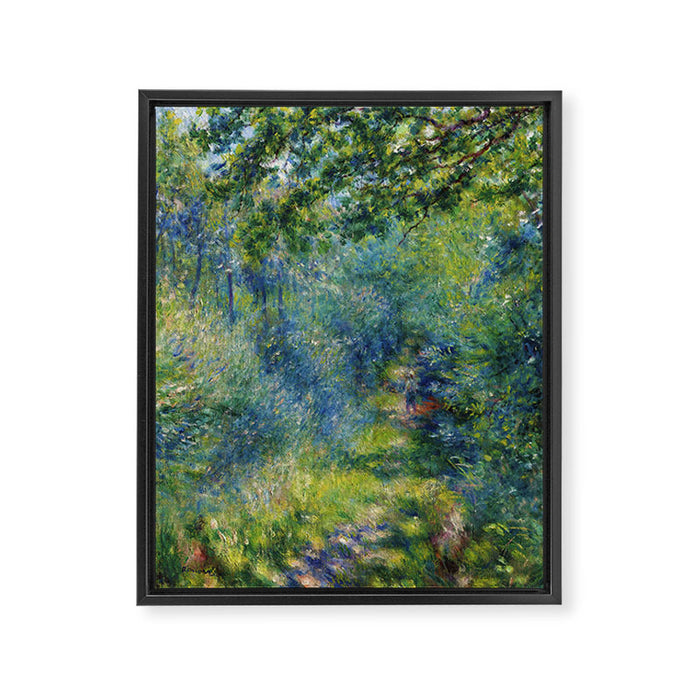 Pierre-Auguste Renoir "Sentier dans le bois (Path in the woods)" Framed Canvas Print Gallery Image 1