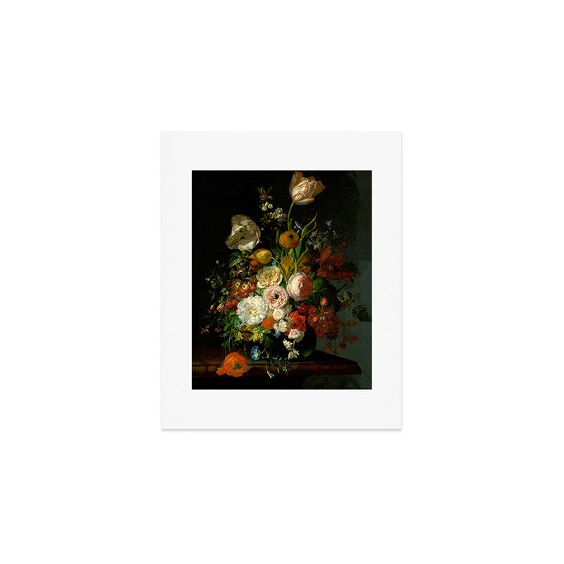Rachel Ruysch "Still Life with Flowers in a Glass Vase" Art Print Gallery Image 1