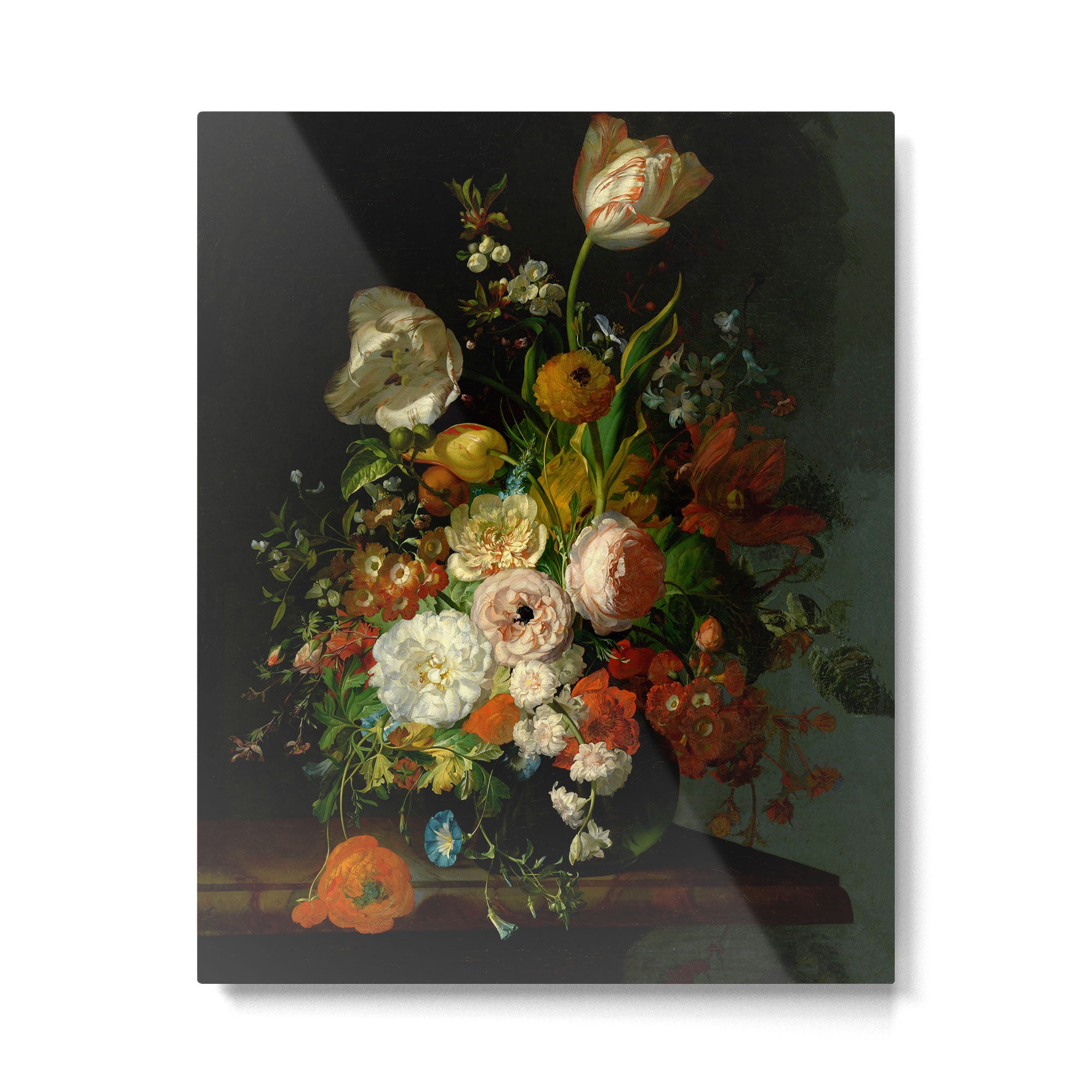 Rachel Ruysch "Still Life with Flowers in a Glass Vase" Metal Print Gallery Image 6