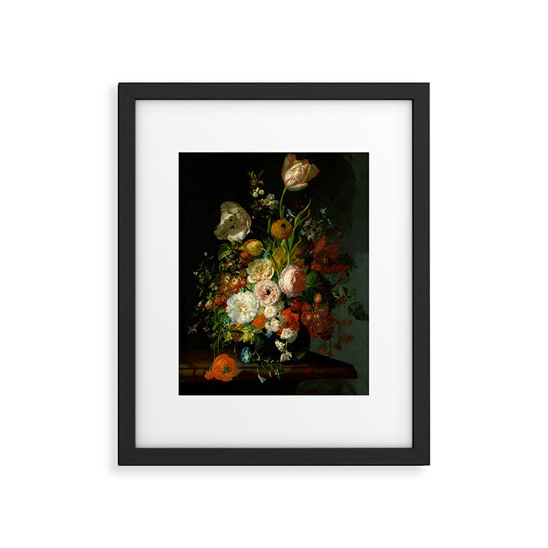 Rachel Ruysch "Still Life with Flowers in a Glass Vase" Framed Art Print Gallery Image 4