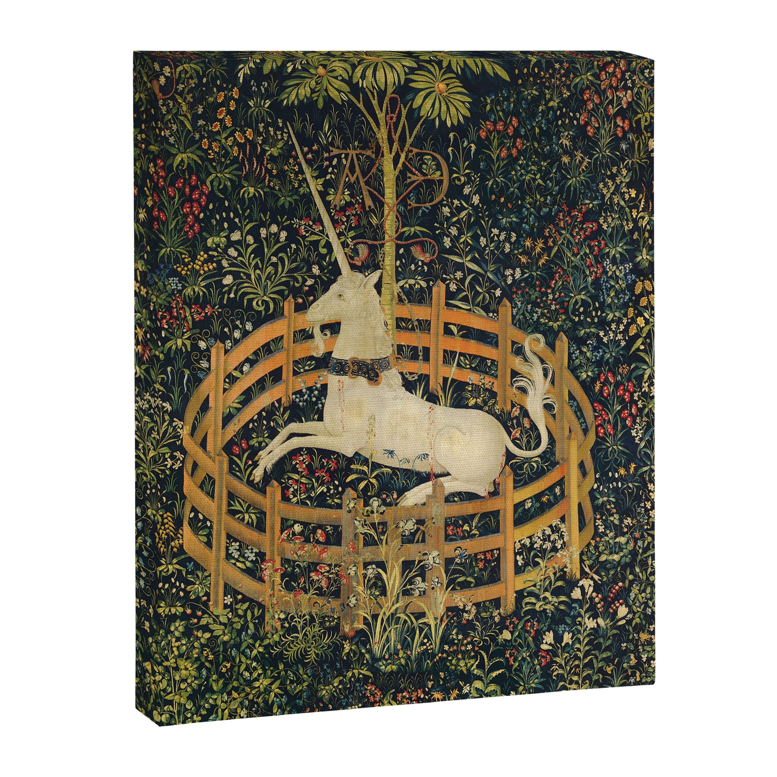 The Unicorn in Captivity (from the Unicorn Tapestries) 1495-1505 Canvas Print Gallery Image 8
